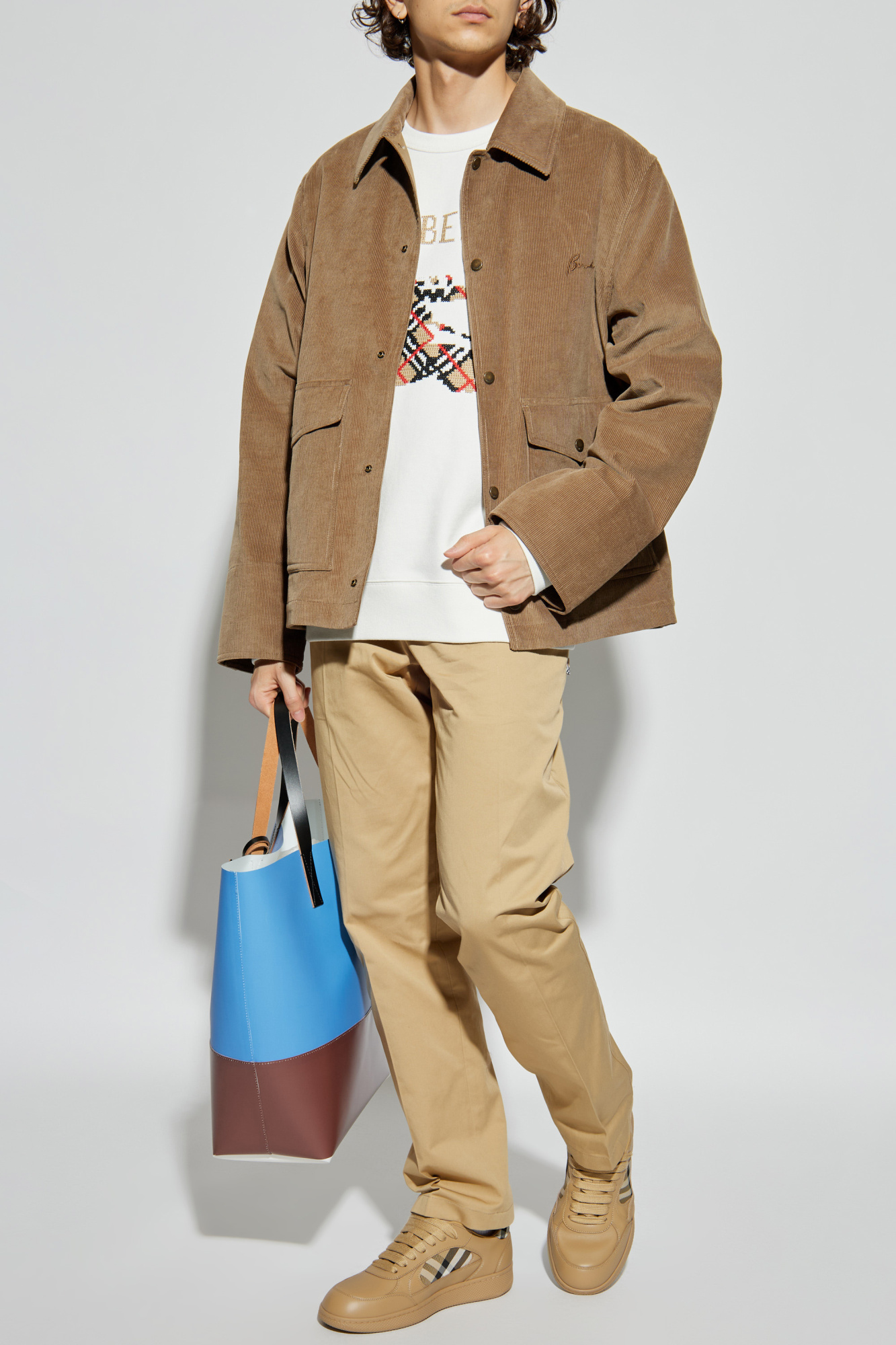 【SALE】BURBERRY ロゴ入り セーター Lサイズ クリームホワイト BU5636EM00269_5_l.jpg